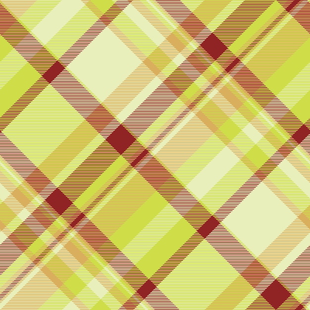 Tejido corto a cuadros, textura de invierno, fondo de tartán, textil vectorial de patrón sin costuras irlandés en colores claros y limones.
