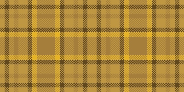 Tejido sin costuras de fondo de ceremonia textil clásico de textura de comprobación Pijama patrón de tartan vectorial a cuadros en color ámbar
