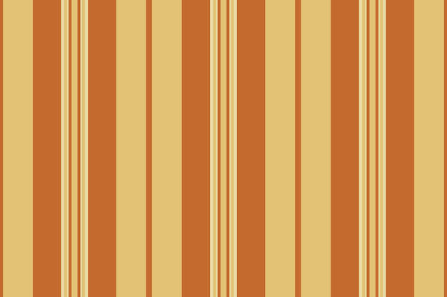Tejido sin costuras de tiras de fondo de patrón vertical con una textura de líneas vectoriales en colores naranja y ámbar