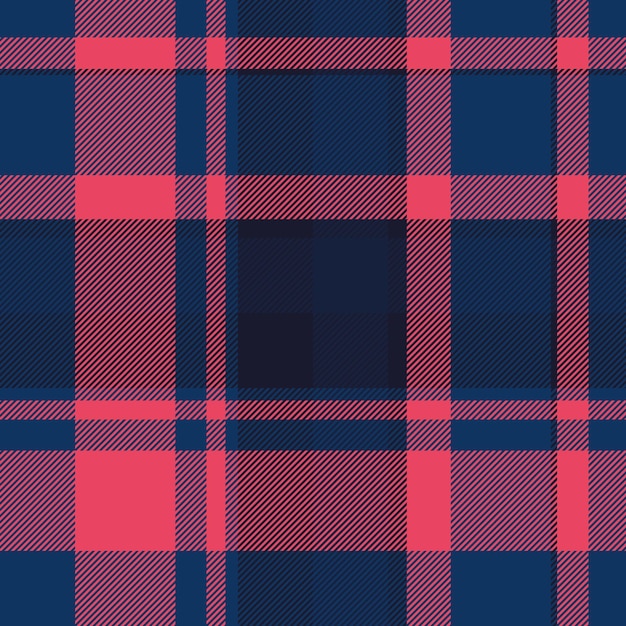 Tejido a cuadros de collage, patrón textil de satén sin costuras, fondo de matrimonio, textura vectorial de tartan en colores azul y oscuro.
