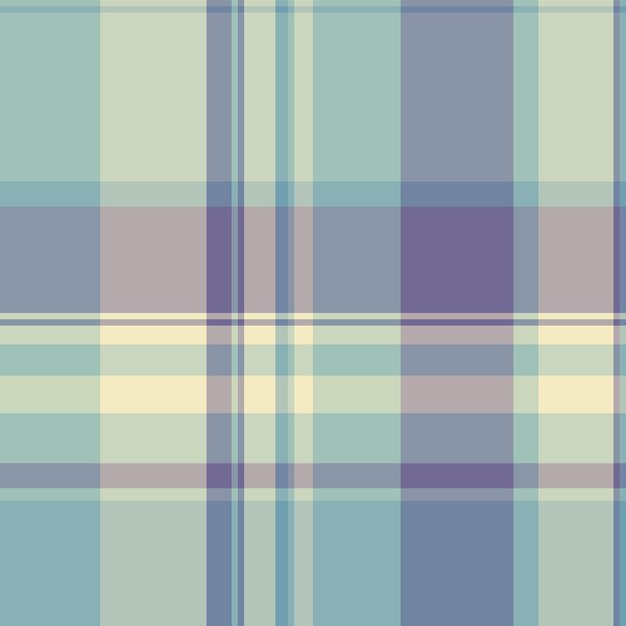 Tejido a cuadros de tartan sin costura con un vector de textura de fondo en colores pastel y claros