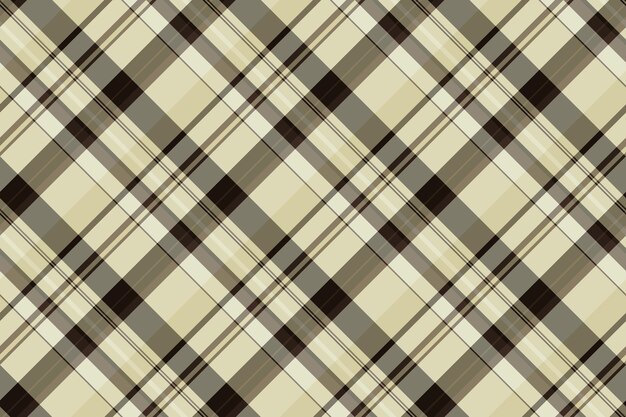 Tejido a cuadros de tela sin costura con un fondo de textura vectorial de tartán en colores pastel y claros