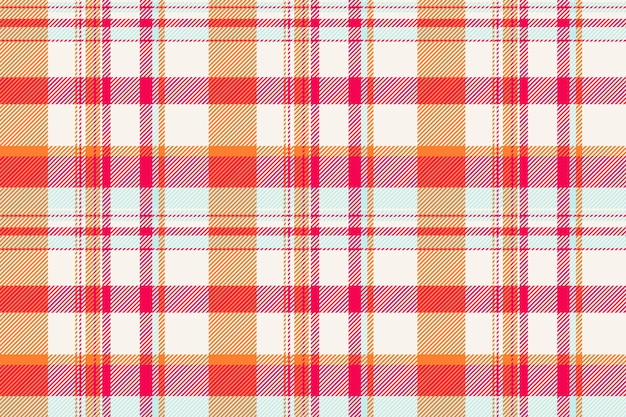 Tejido de fondo a cuadros de patrón de textura de tartan con un vector textil de cheque sin costuras