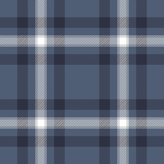 Tejido de fondo a cuadros de vector de control textil con un patrón de textura tartan sin costuras