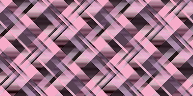 Tejido de fondo de múltiples patrones, textura vectorial de tartan corto, textil estético sin costuras, a cuadros en colores pastel y rosa.