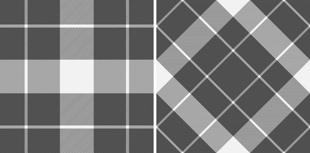 Tejido de fondo de tartán de textura a cuadros vectorial con un patrón textil sin costuras de chequeo