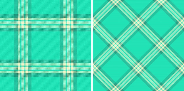 Tejido de fondo vectorial de textura tartan sin costuras con un patrón de chequeo de cuadros textiles Configurado en colores felices para las tendencias de diseño de cortinas