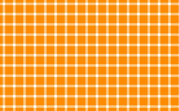 Tejido de gingham naranja oscuro cuadrado a cuadros patrón sin costuras textura de fondo ilustración vectorial