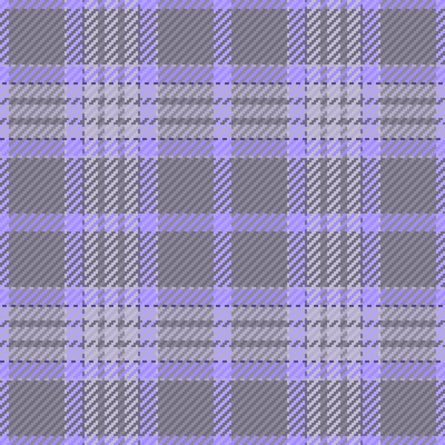 Tejido multicolor a cuadros de tartan de patrón vectorial textil de fondo de textura de chequeo sin costuras neutro en colores pastel e índigo