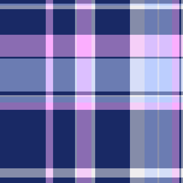 Tejido multicolor de fondo vectorial patrón curvo tartan a cuadros de textura de Vichy control textil sin costuras en colores azules y claros