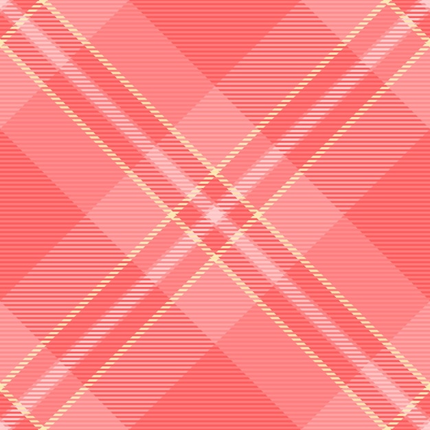 Tejido nacional de fondo sin costuras patrón de textura de calidez a cuadros de tartan ordenado vector textil de comprobación en colores rojo y tulipán