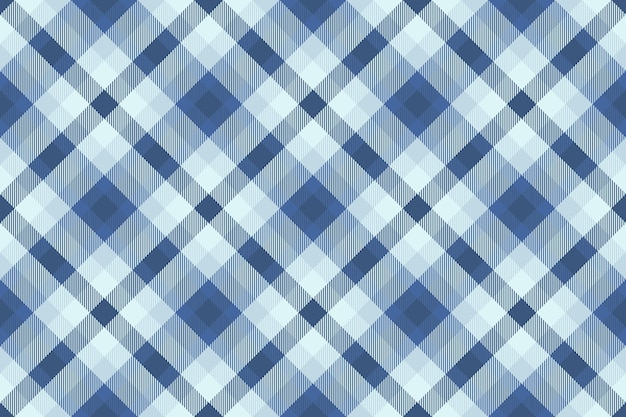 Tejido de patrón de textura ordenada de chequeo vectorial pastel Tejido textil moderno de fondo tartan sin costuras en colores claros y azules