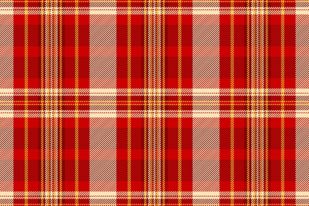 Tejido de presentación de patrón sin costuras de papel de fondo textil a cuadros de textil de textura vectorial completa de tartan en colores marrón y rojo