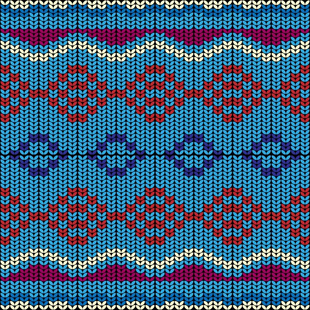 Tejido de punto azul patrón textil Línea geométrica abstracta rayas gráficas sin costuras dibujo de punto