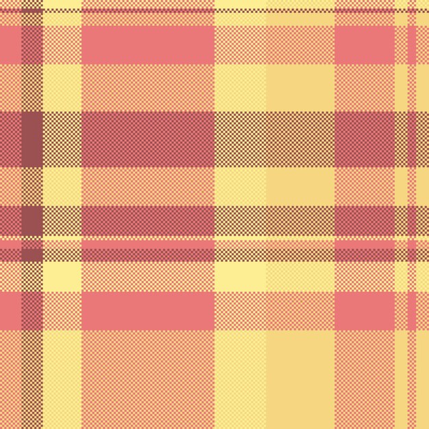 Tejido tartan a cuadros de textil con patrón de textura con un vector sin costuras de control de fondo