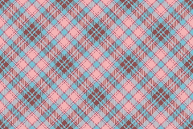 Tejido de tela a cuadros de fondo británico sin costuras, patrón de control vectorial de la industria, textil en colores rojo y cian