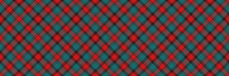 Vector tejido de tela vectorial de patrón recto en colores rojo y cian