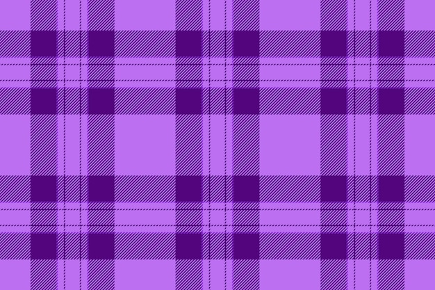 Tejido textil a cuadros de un solo vector, tela de tartan de amor, patrón de textura de fondo del piso, sin costuras en color violeta