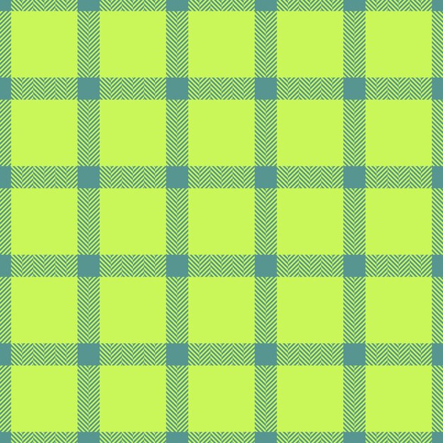 Tejido textil desnudo comprobado de cerca textura vectorial de tartan fondo a cuadros italiano patrón sin costuras en colores azul azulado y limón
