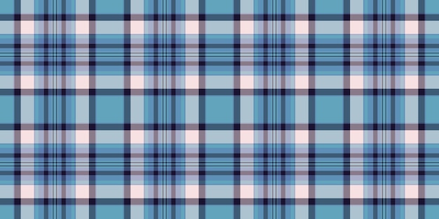 Tejido de textura anticuada tela de fondo imagen tartan cuadrado vectorial textil de primavera patrón sin costuras comprobación en colores cian y azul