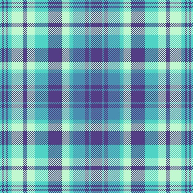 Tejido de textura rectangular comprobación de saludo tartan fondo vectorial patrón textil de otoño a cuadros sin costuras en colores índigo y azul azulado