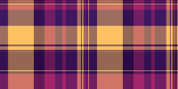 Tejido de traje a cuadros, chequeo de tracería, textura de fondo vectorial, patrón de tartan, textil sin costuras en colores rojo y violeta.