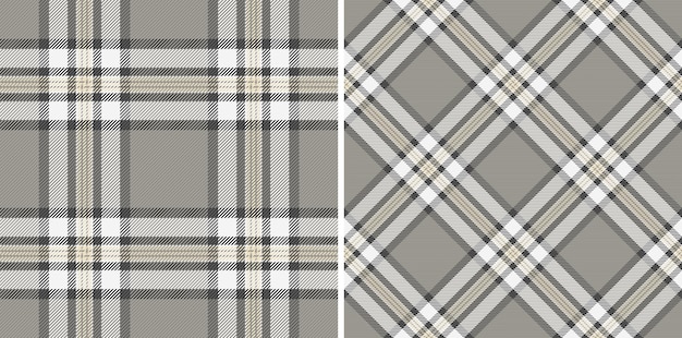 Tejido vectorial sin costuras de fondo a cuadros con una textura textil de tartan de control