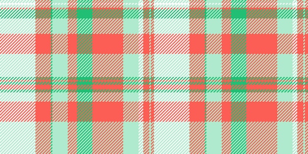 Tejido vectorial de tartan suave de fondo de patrón a cuadros de lujo Tejido textil de cheque sin costuras en colores claros y rojos