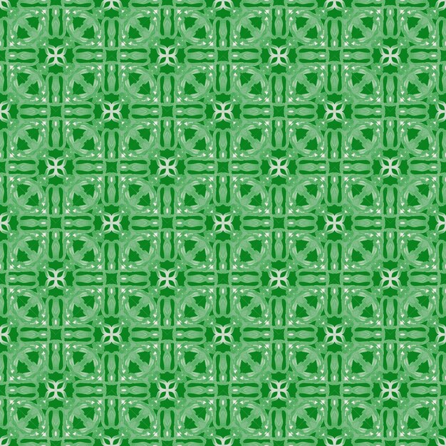 Tela abstracta verde flor y hoja sin costuras patrón de fondo Ilustración arte estilo de moda