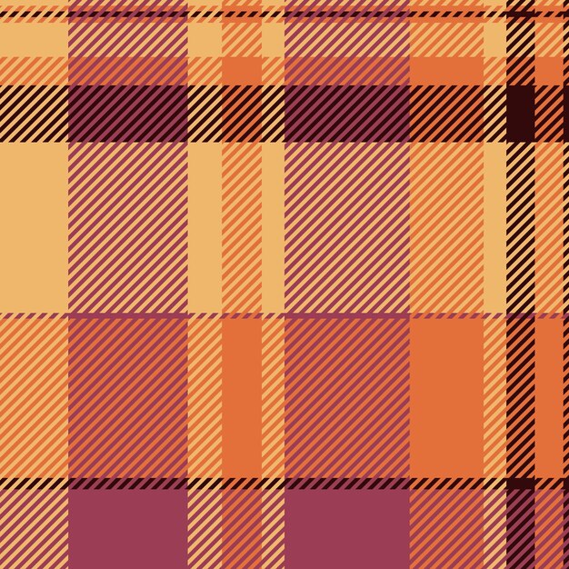 Tela de aniversario patrón a cuadros red tartan textura sin costuras de fondo vectorial inglés textil de comprobación en colores naranja y rojo