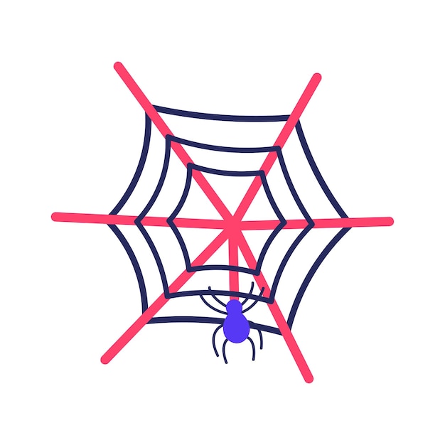 Vector la tela de araña espeluznante pegatina sagrada