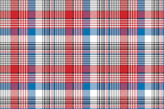 Tela azul rojo textura cuadros cuadros de patrones sin fisuras