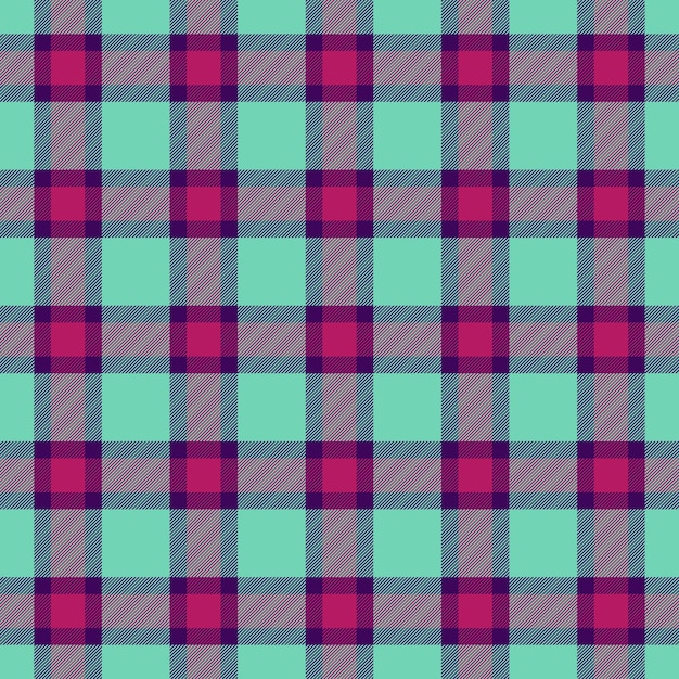 La tela sin costuras de tartan de moda da textura al fondo a cuadros el patrón textil vectorial del papel se comprueba en colores azul y violeta