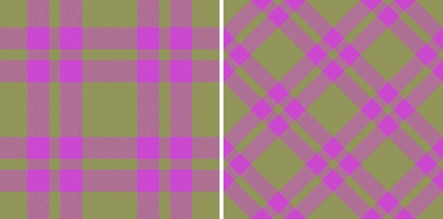Tela escocesa de fondo sin costuras Tela de patrón vectorial Textura de tela escocesa de cuadros