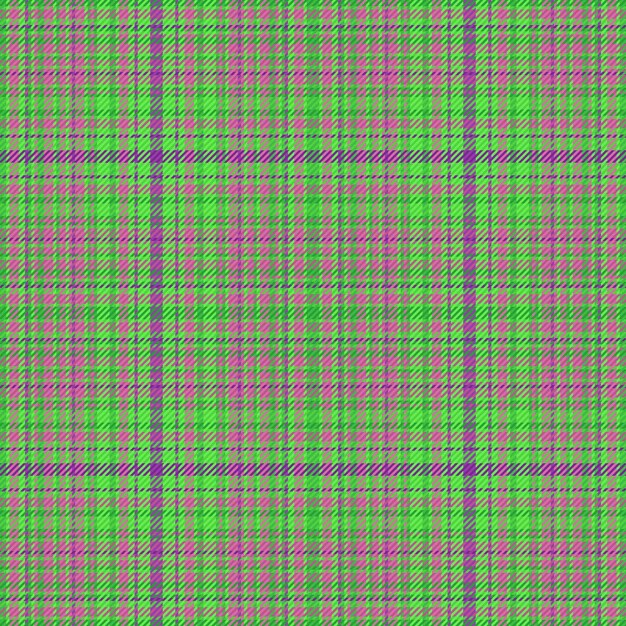 Tela escocesa inconsútil Fondo de patrón textil Comprobación de textura de vector de tartán
