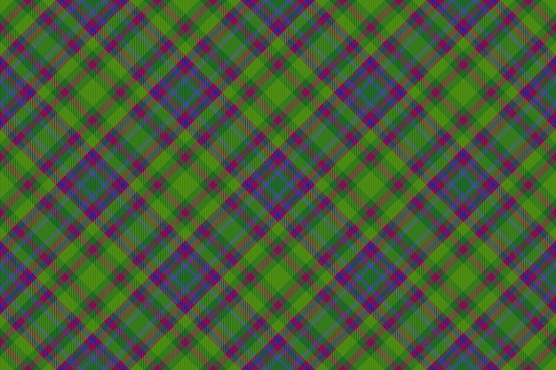 Tela escocesa inconsútil Patrón de vector de tartán Textura de verificación de fondo textil