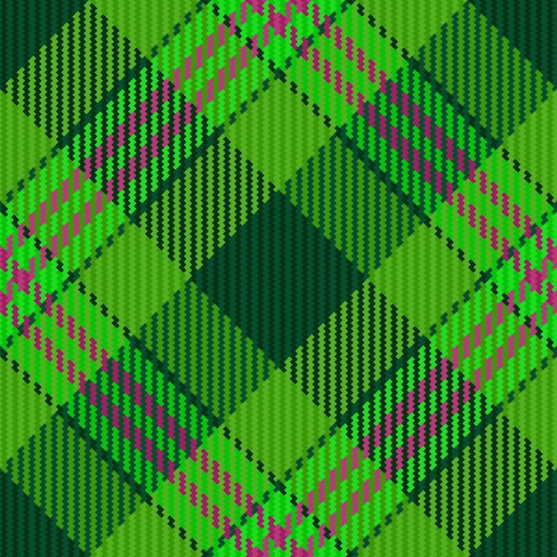 Tela escocesa de patrón de tartán Fondo de tela escocesa sin costuras Verificación de textura de tela vectorial