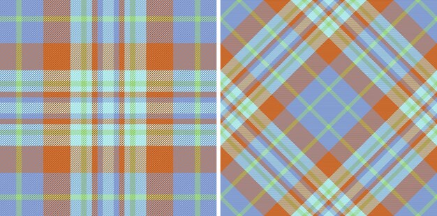 Tela escocesa de tartán sin costura Patrón de verificación de tela Fondo de textura textil vectorial