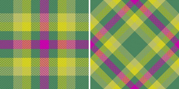 Tela escocesa de tartán Textura transparente de vector Comprobar fondo de patrón textil