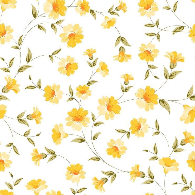 Tela de flores elegante, patrón sin costuras. ilustración vectorial
