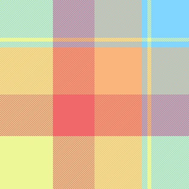 Tela de mesa textura de tela sin costuras patrón de los años 20 vector de cuadros recorte de tartan fondo textil de cheque en colores limón y naranja