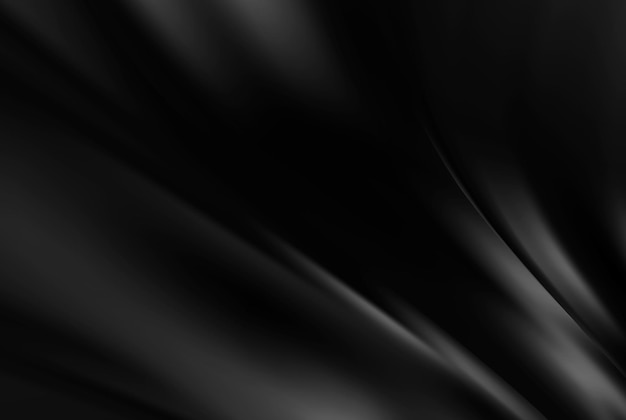 Tela ondulada negra fondo de lujo abstracto tejido sedoso drapeado decoración para diseño de carteles bannerposterdiseño web