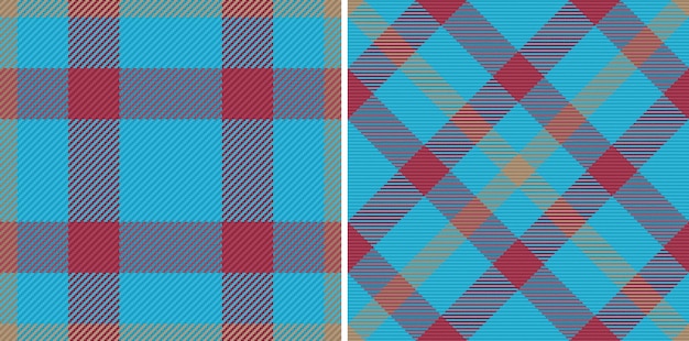 Tela de patrón de fondo Textura textil vectorial Compruebe la tela escocesa de tartán sin costuras