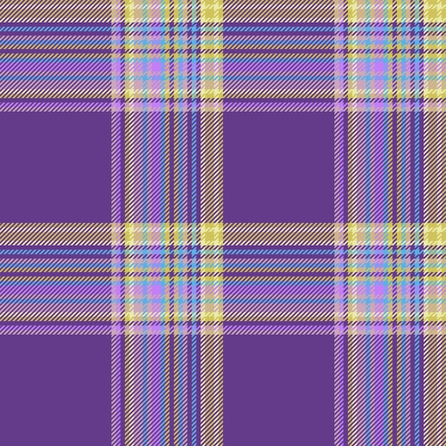 Tela de patrón vectorial de textura de cuadros escoceses con un textil de fondo de tartán sin costuras