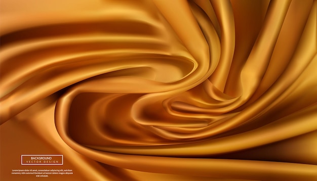 tela de seda dorada fondo abstracto ilustración 3d realista