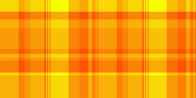 Tela de tartan vectorial ordenada de fondo de chequeo diverso a cuadros textura textil icónica patrón sin costuras en colores dorados brillantes y reales