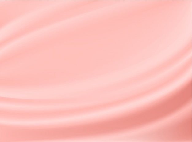 Vector tela de tela de oro rosa satinado aislada sobre fondos de diseño de concepto