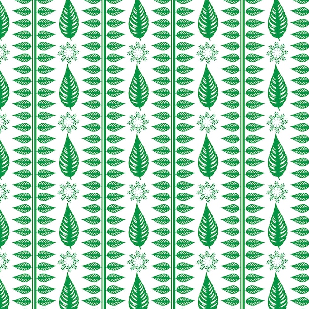 Vector tela tradicional tribal batik étnico de ikat floral sin costuras de hojas verdes primavera blosso