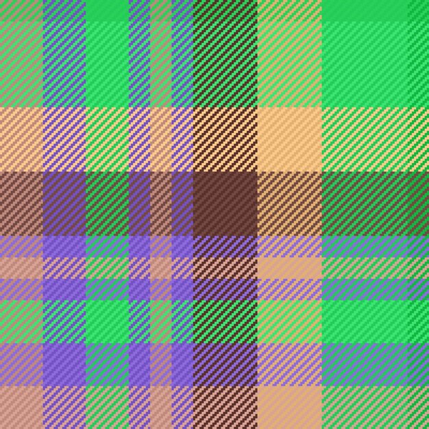 Tela de vector inconsútil Textura de fondo de patrón Cuadros de tela escocesa de tartán