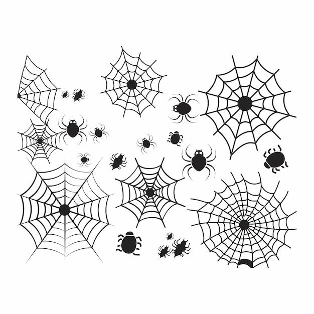 una telaraña con arañas y arañas en ella